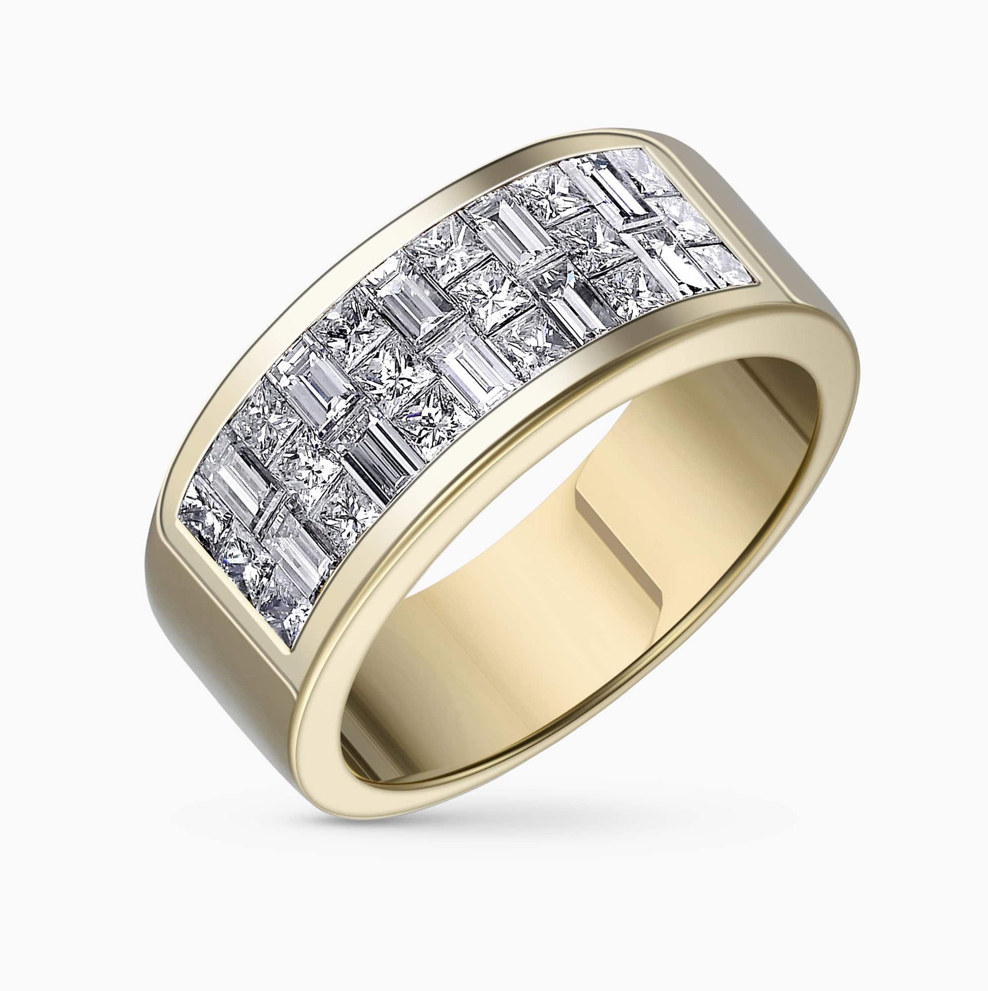 Invisible-set 0.90Ct. Baguette-cut and 0.75Ct. Princess-cut