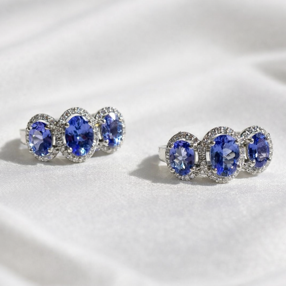 Diamond and Gem Stone Earrings