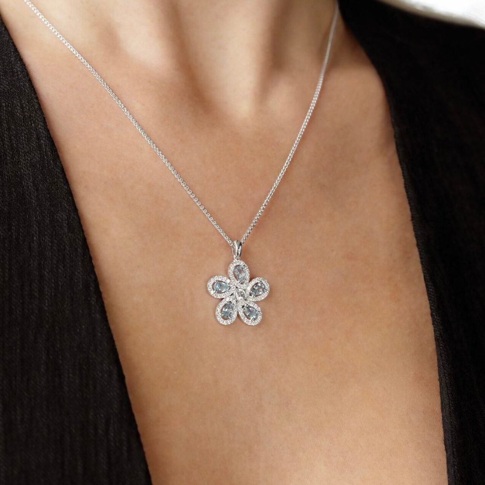 Diamond and Gem Stone Pendant