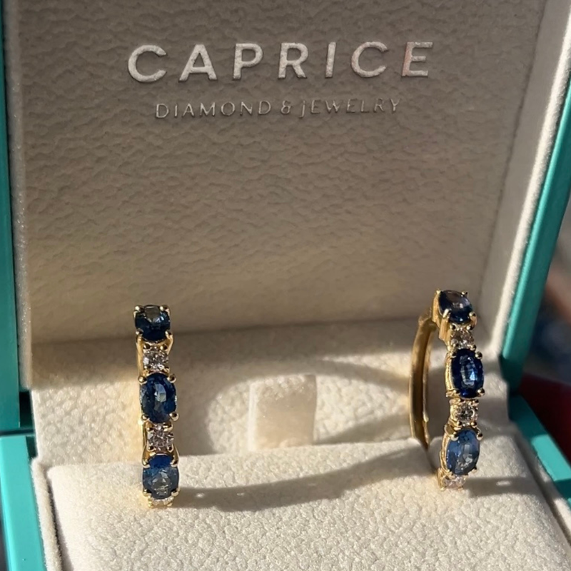 Diamond and Gem Stone Earrings