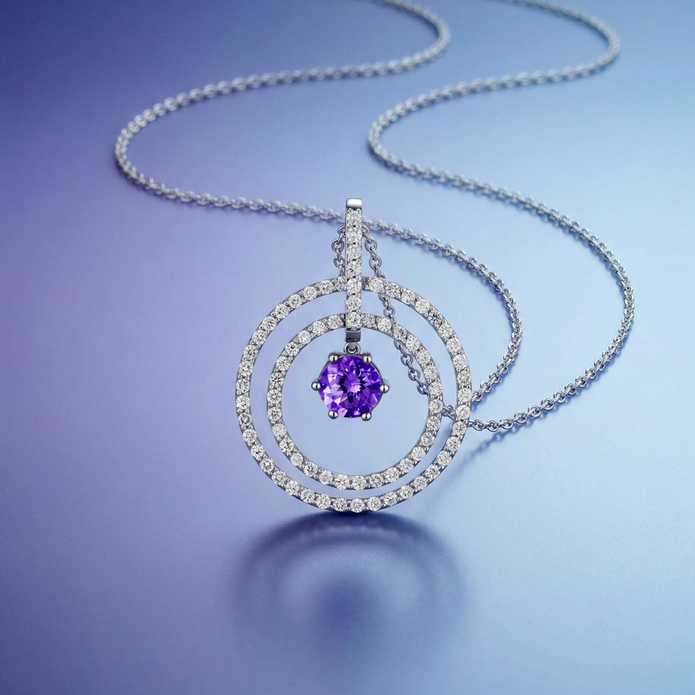 Diamond and Gem Stone Pendant