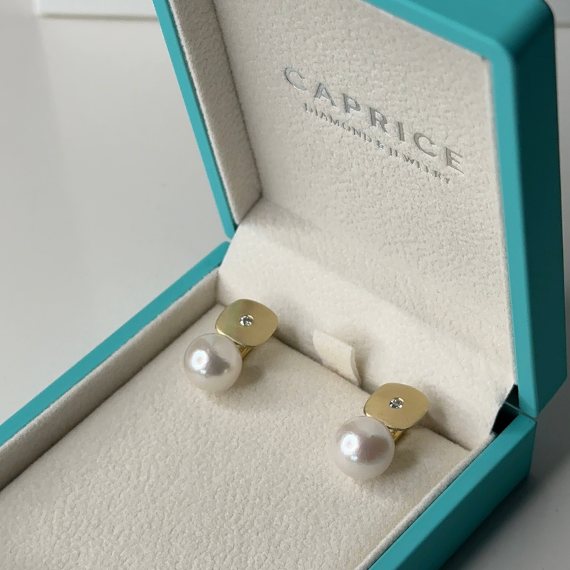Diamond and Pearl Earrings