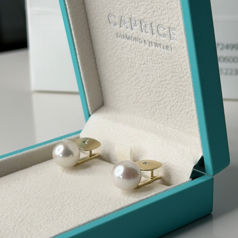 Diamond and Pearl Earrings