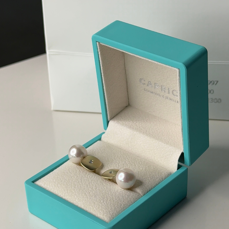 Diamond and Pearl Earrings