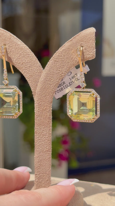 Diamond and Gem Stones Earrings