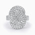 1.74Ct. Diamond mounted in a 14K White Rose Flower Shaped Ring