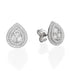 Pear-shaped Earrings set with 1.04 Ct. Total diamonds