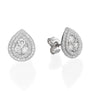 Pear-shaped Earrings set with 1.04 Ct. Total diamonds