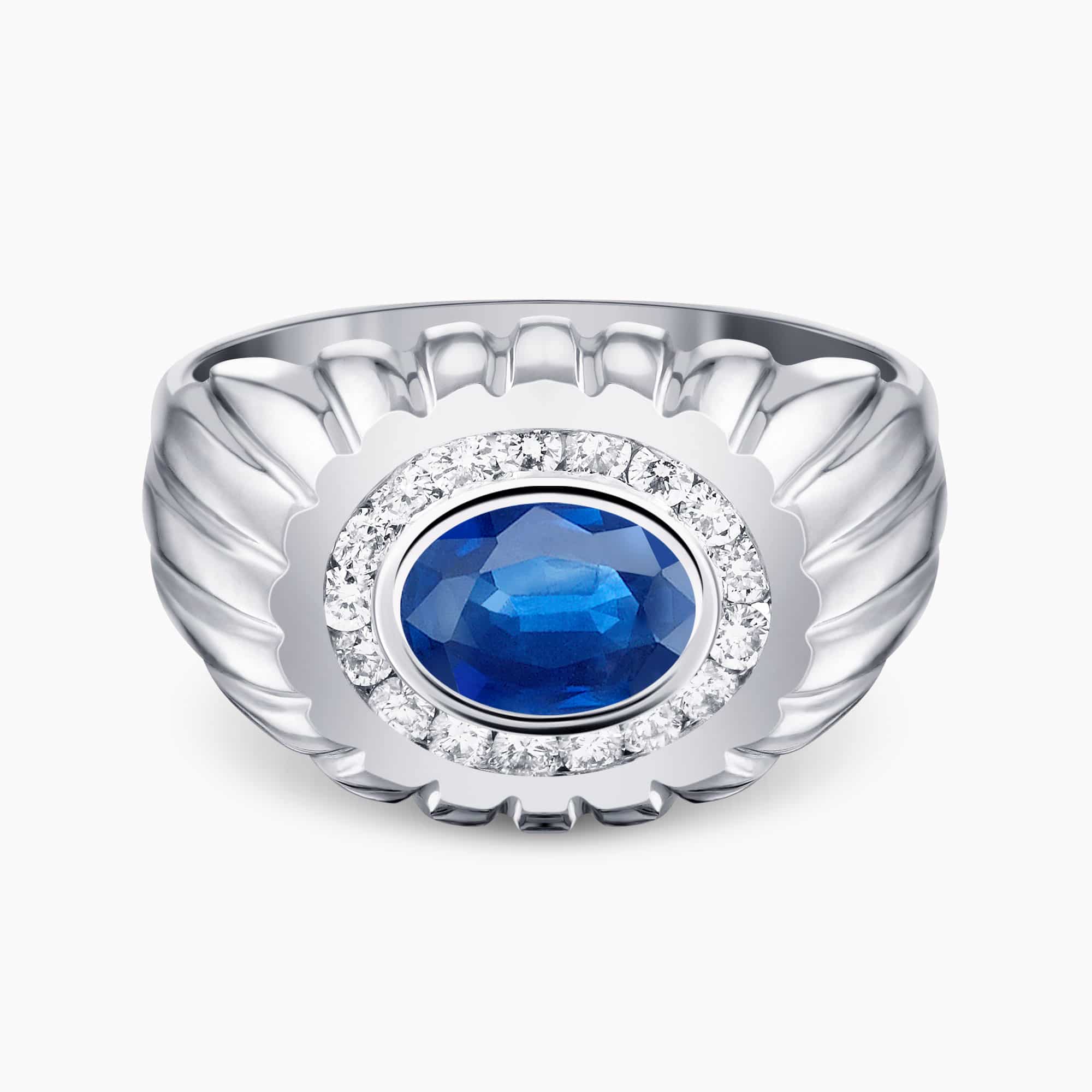 Diamond and Gem Stone Ring for Men