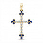Diamond and Sapphire Cross Pendant
