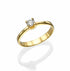 A 14K gold Ring, set with a 0.25 Ct. center round cut