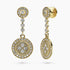 2.02Ct. Diamonds mounted in 14K Yellow Gold Earrings