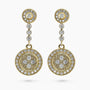 2.02Ct. Diamonds mounted in 14K Yellow Gold Earrings