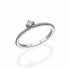 0.10Ct. Princess cut Diamond in 14K White Gold Ring
