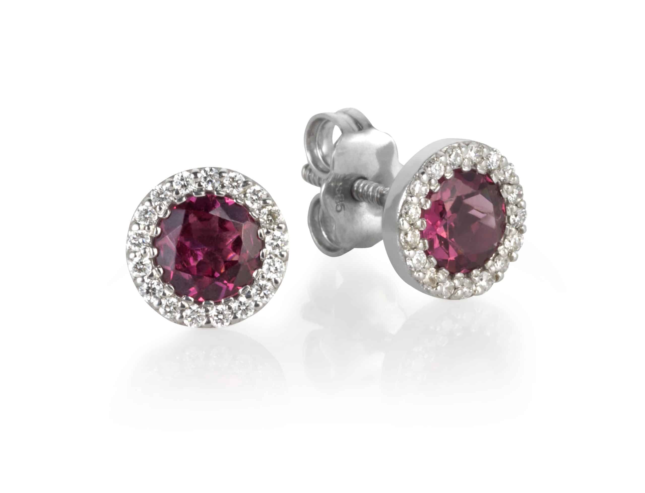 Diamond and Gem Stone Earrings