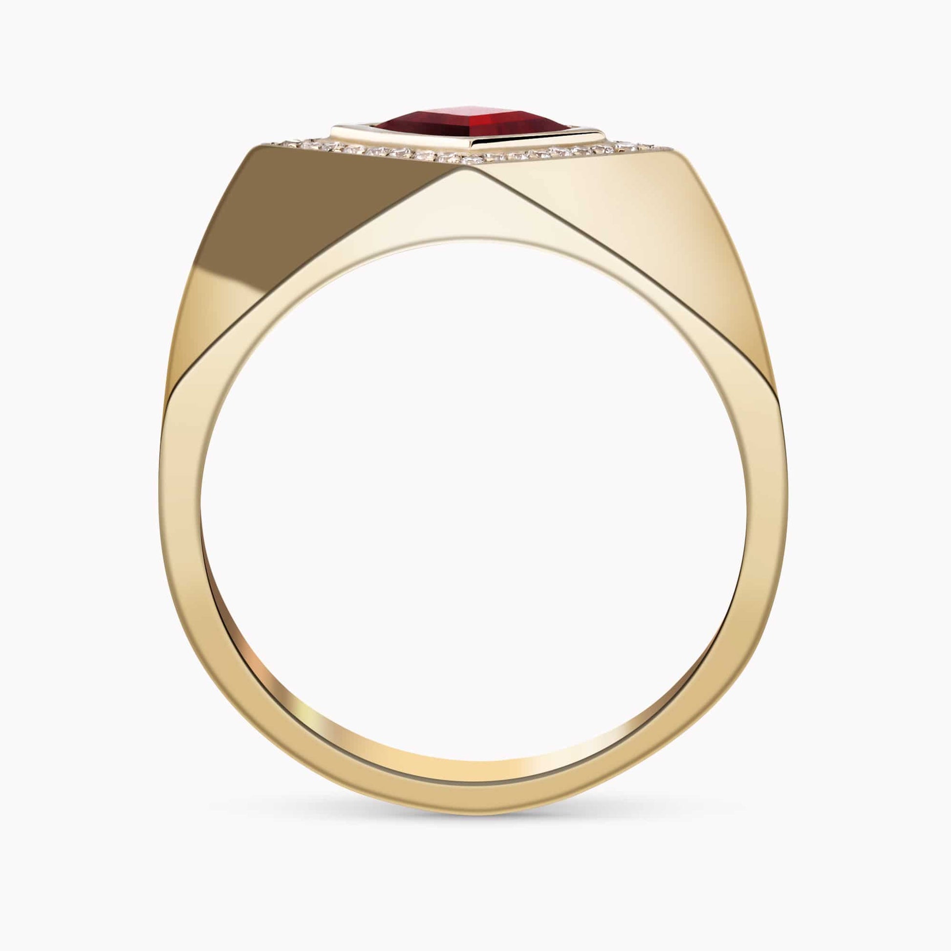 Diamond and Gem Stone Ring for Men