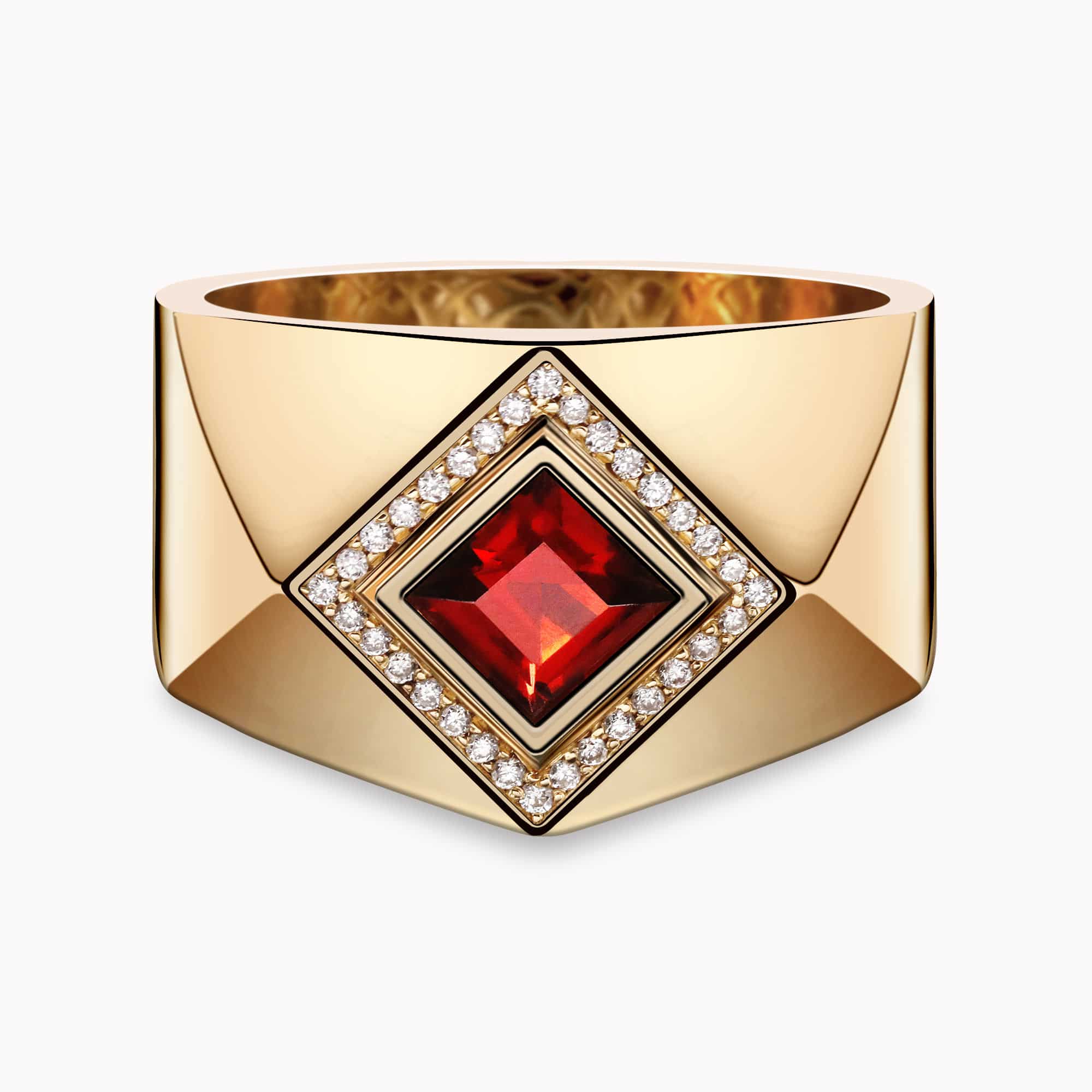 Diamond and Gem Stone Ring for Men