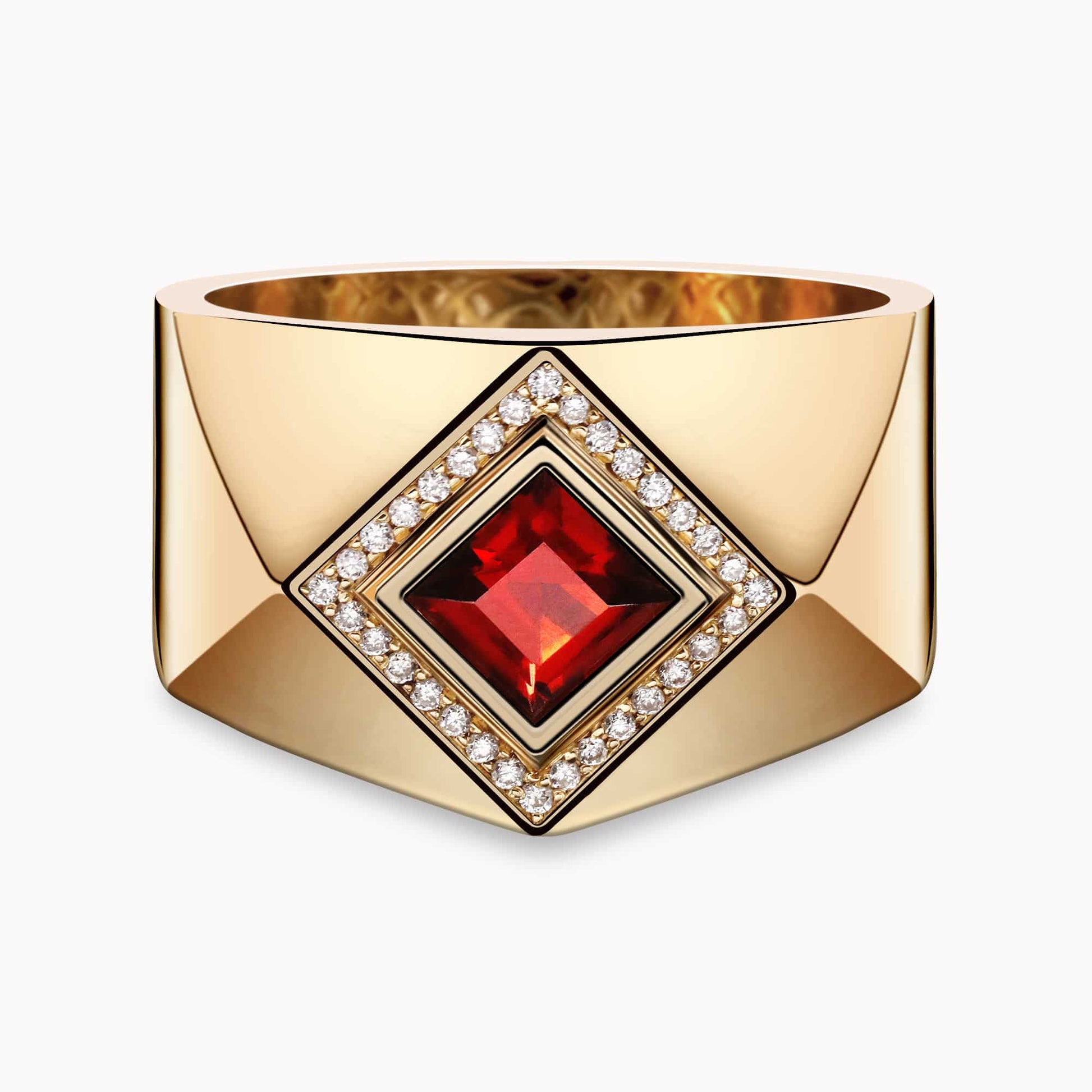 Diamond and Gem Stone Ring for Men
