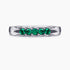 Delicate 14K White Gold Ring with 0.40Ct. Emerald Gemstones