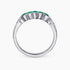 Delicate 14K White Gold Ring with 0.40Ct. Emerald Gemstones