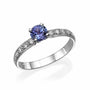 0.65Ct. Round Cut Tanzanite Gem stone with 10 Round Cut