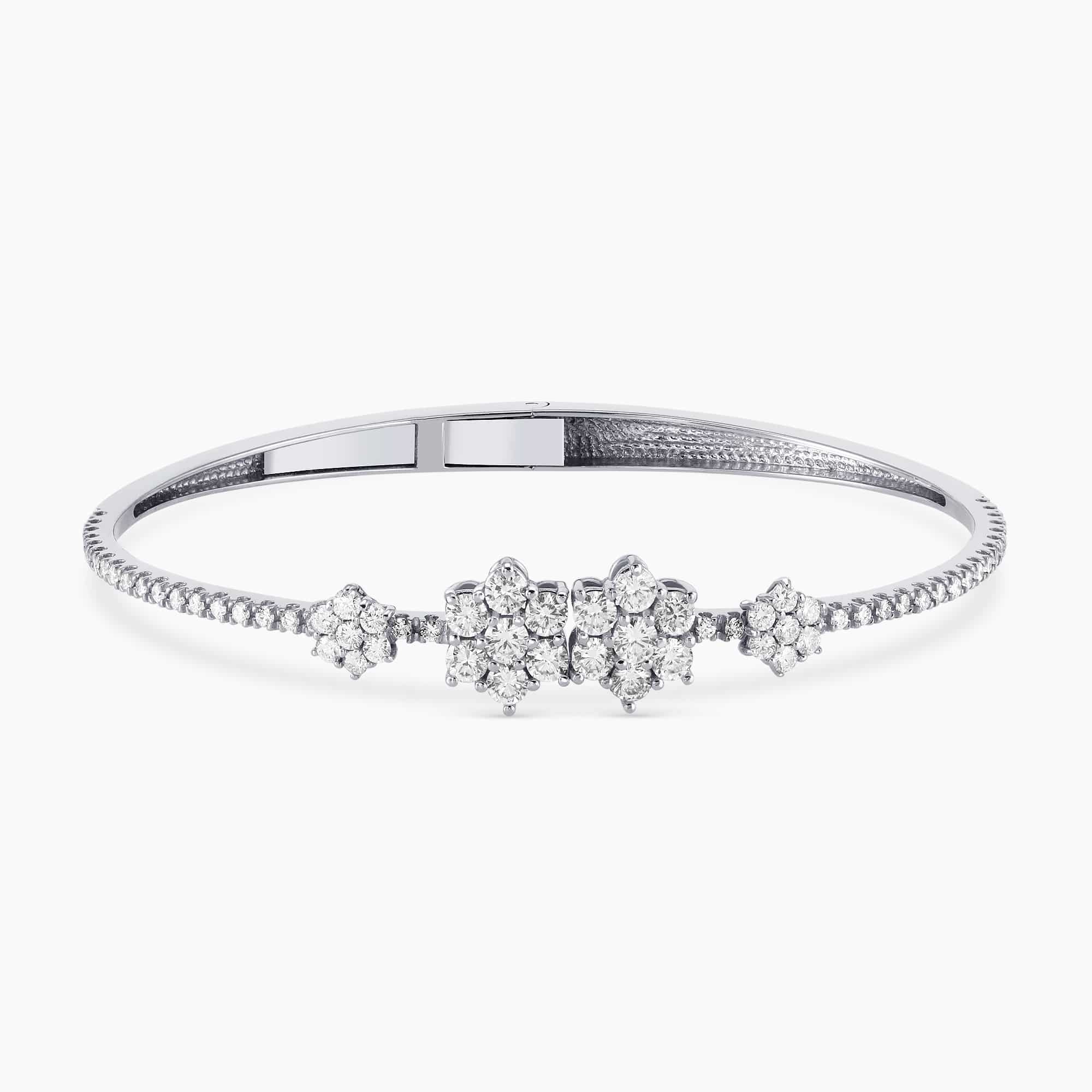 1.04Ct Diamonds in 14K White Gold Bracelet