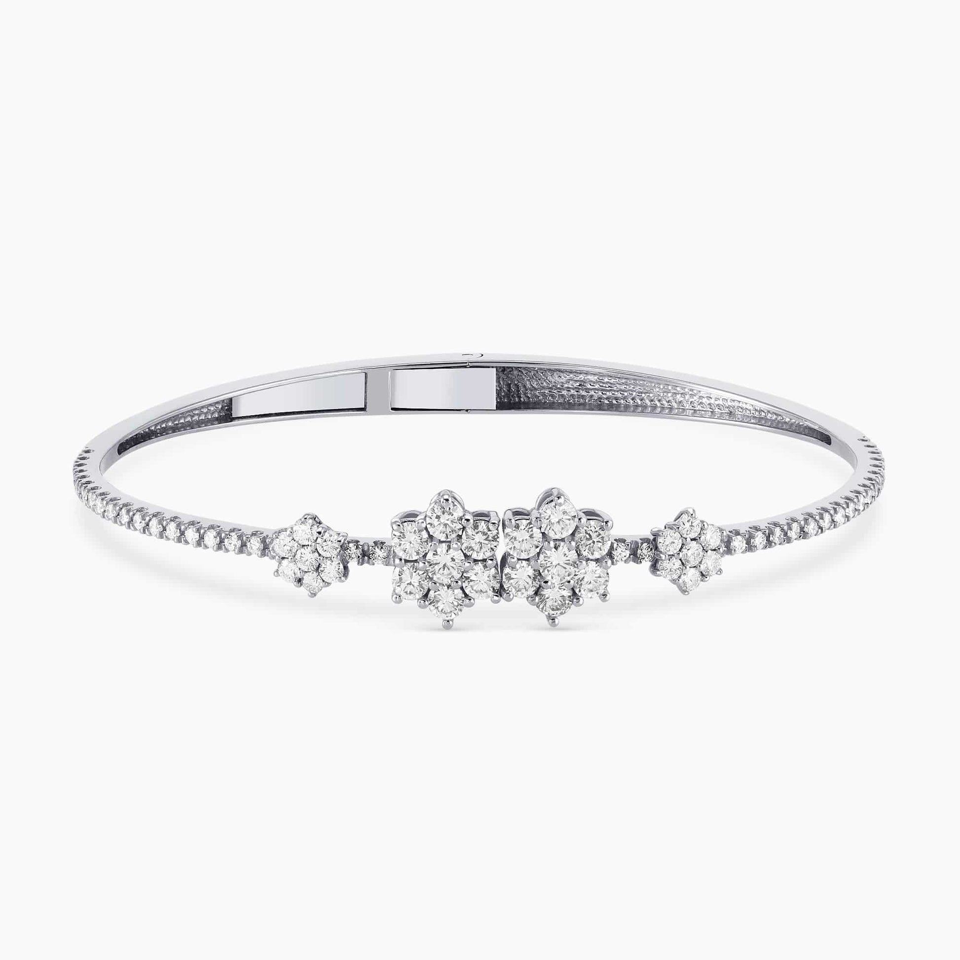 1.04Ct Diamonds in 14K White Gold Bracelet