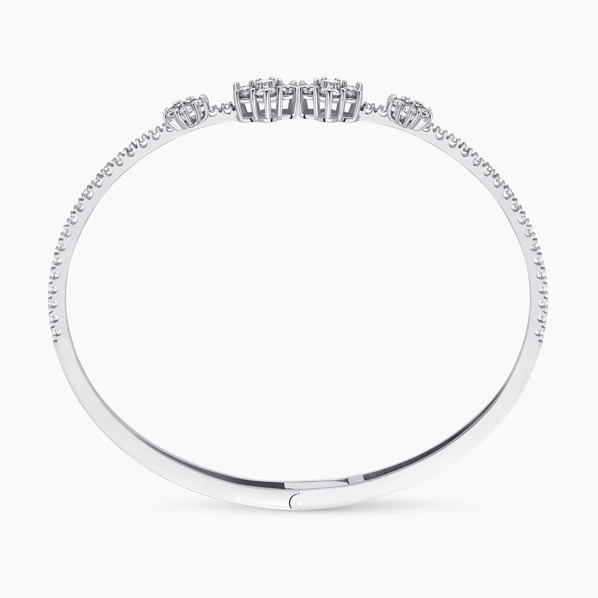 1.04Ct Diamonds in 14K White Gold Bracelet