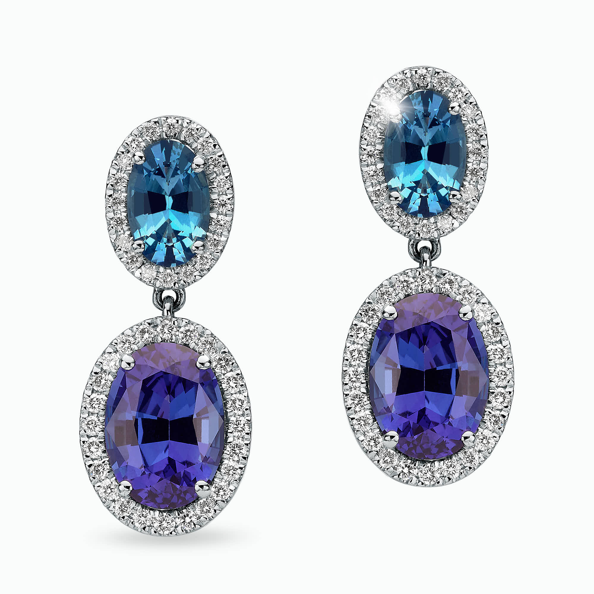 Diamond and Gem Stone Earrings