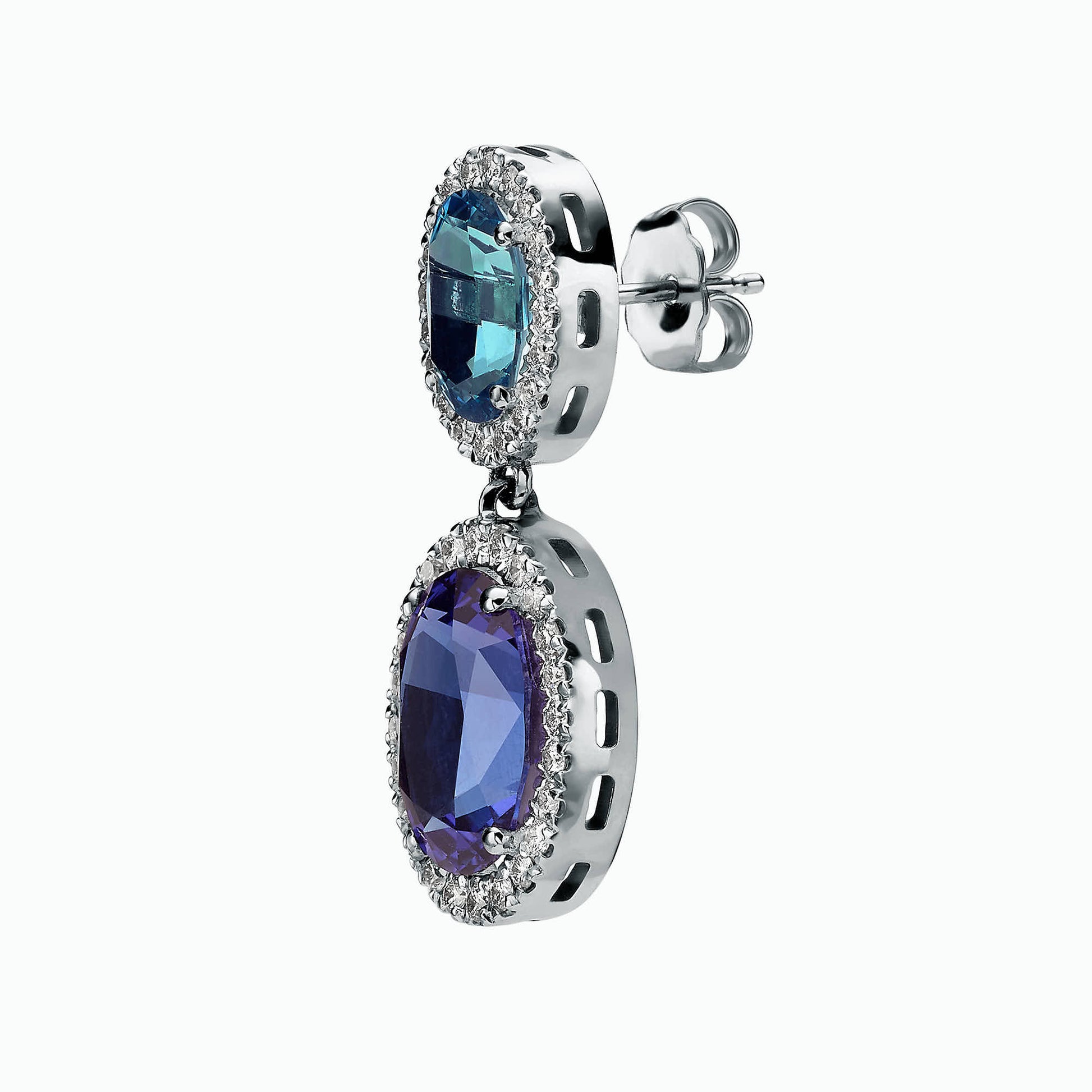 Diamond and Gem Stone Earrings