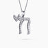 0.58Ct. Diamond in a 14K White Gold "Chai" Pendant