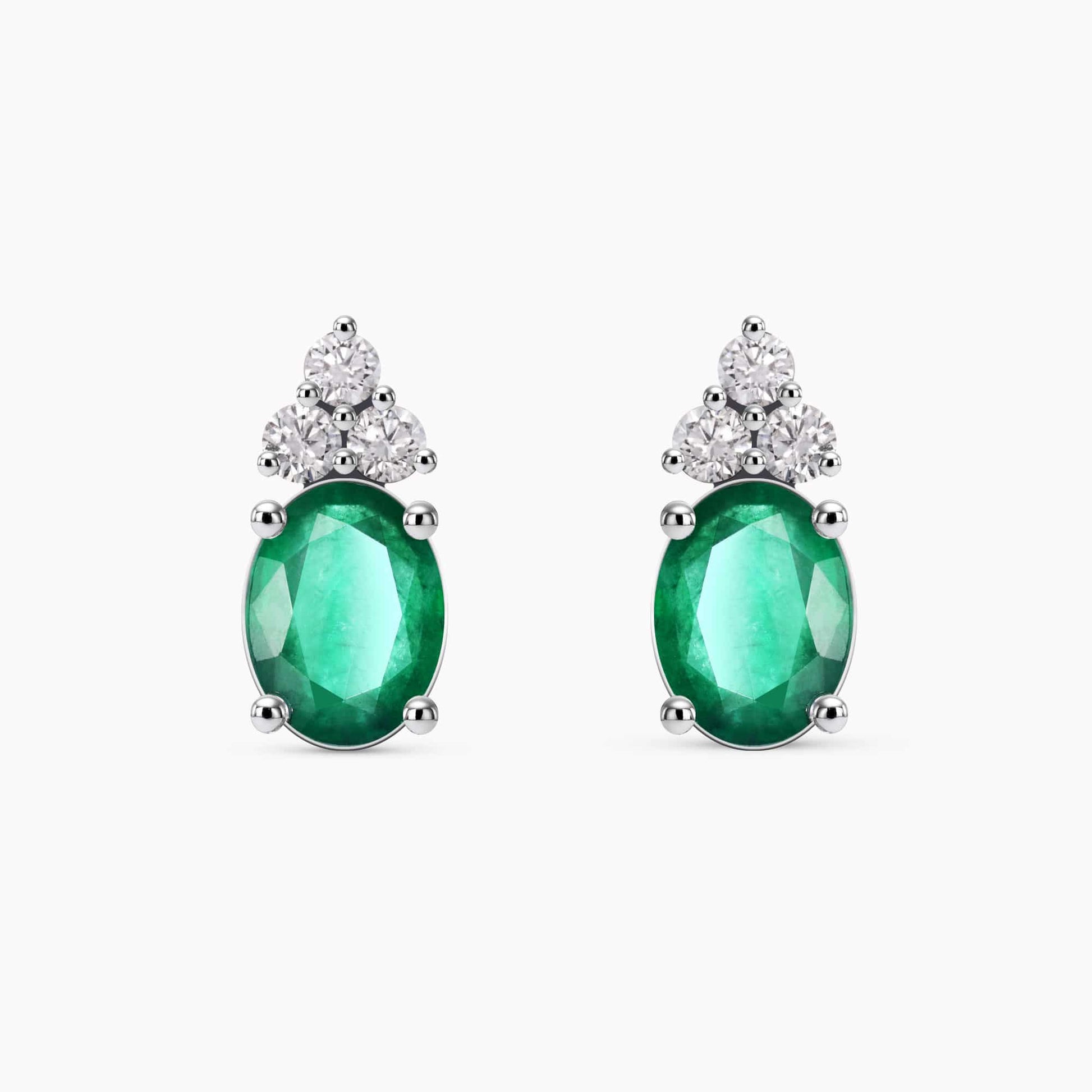Diamond and Gem Stone Earrings