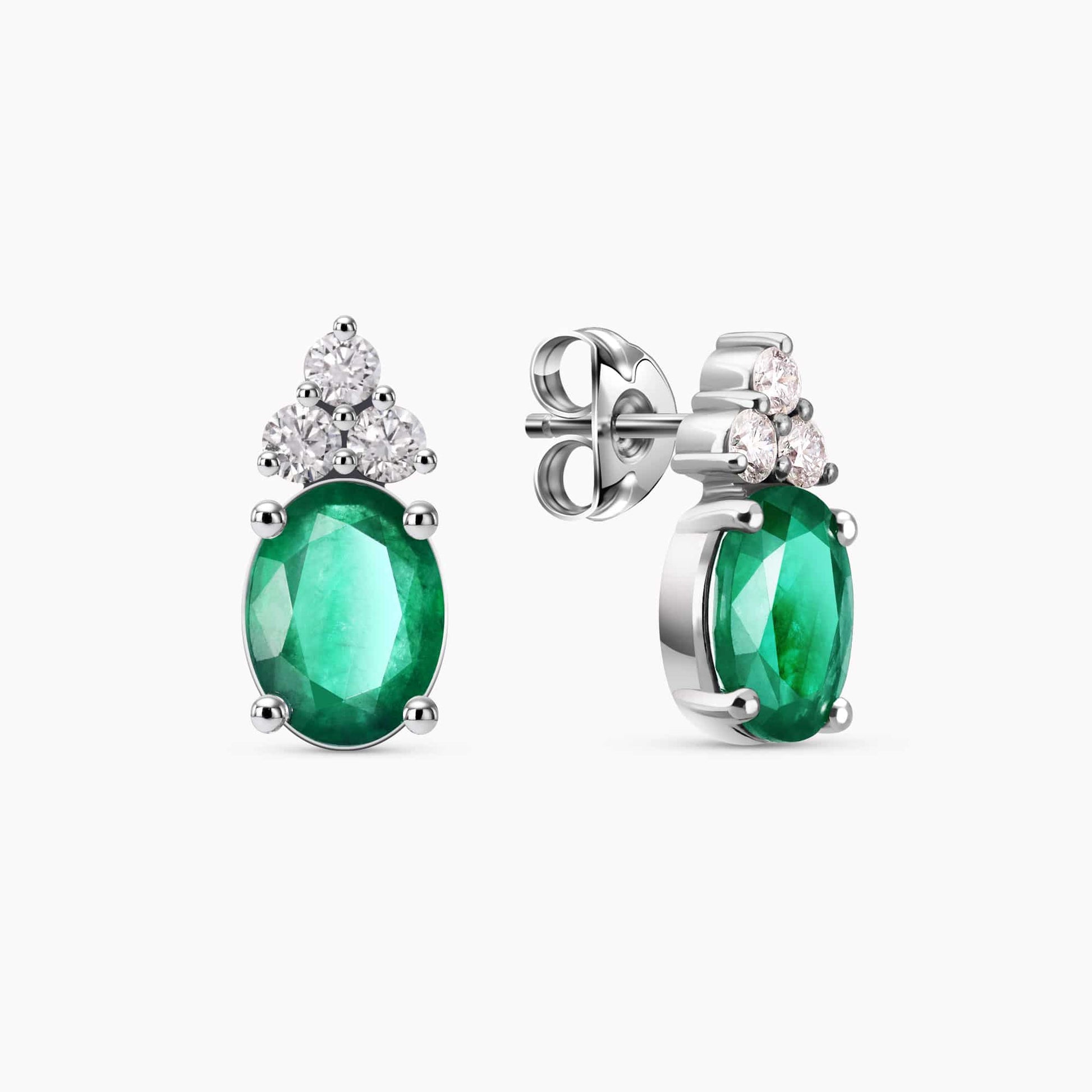 Diamond and Gem Stone Earrings