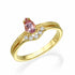 0.50Ct. Morganite center Stone and 0.11Ct. Diamond halo