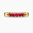 Delicate 14K Yellow Gold Ring with 0.43Ct. Ruby Gemstones