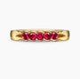 Delicate 14K Yellow Gold Ring with 0.43Ct. Ruby Gemstones