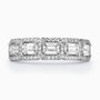 5 Emerald Cut Diamonds (Total 1.20Ct.) with 0.39Ct. Diamond