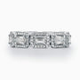 9 Emerald Cut Diamonds (Total 2.16Ct.) with diamond Halo