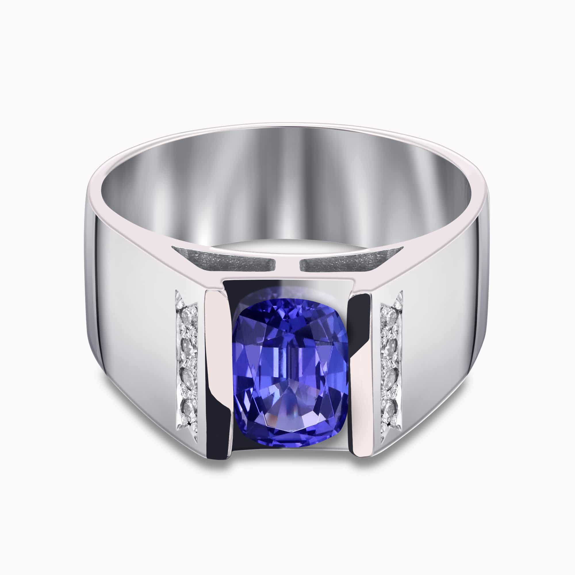 Diamond and Gem Stone Ring for Men