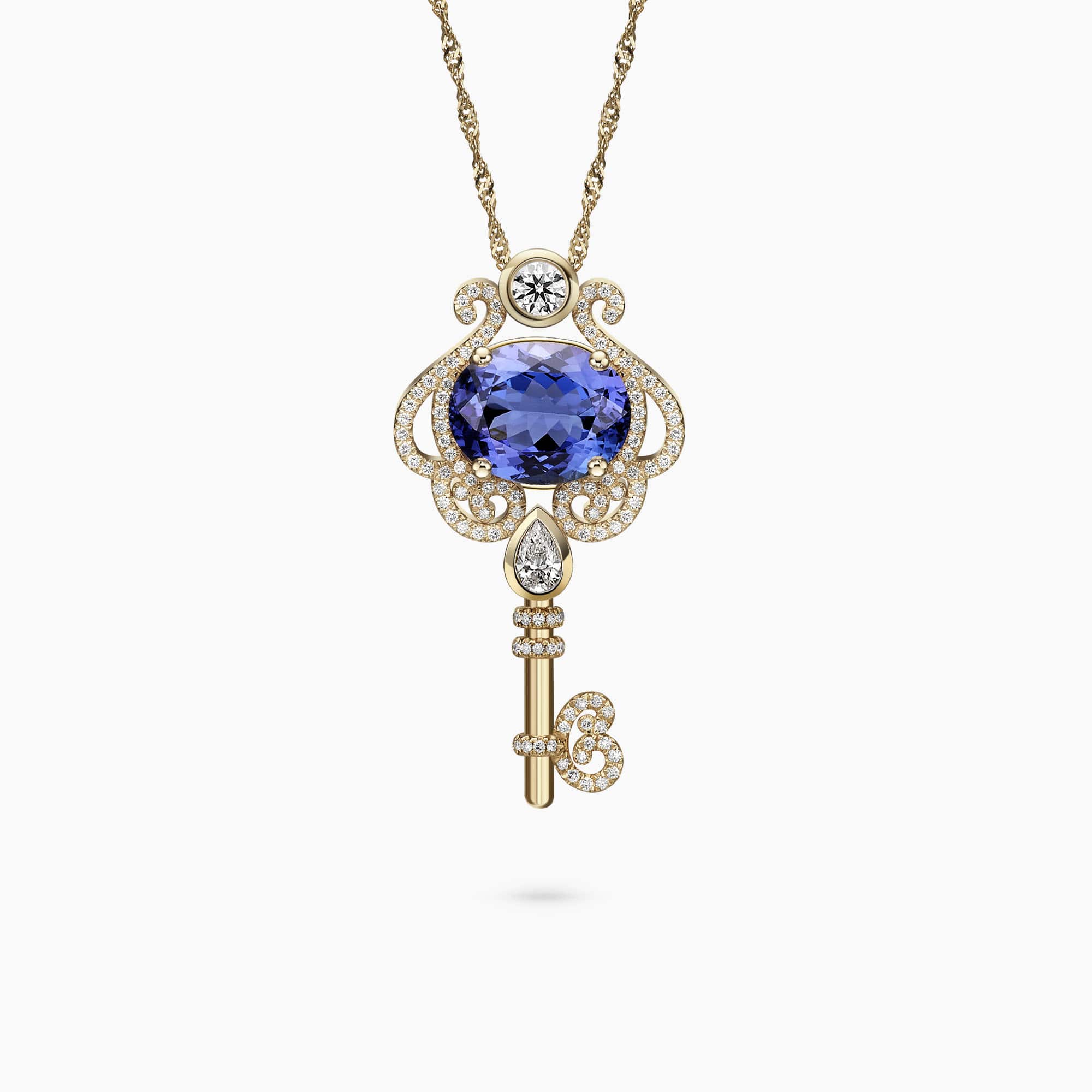 Diamond and Gem Stone Pendant