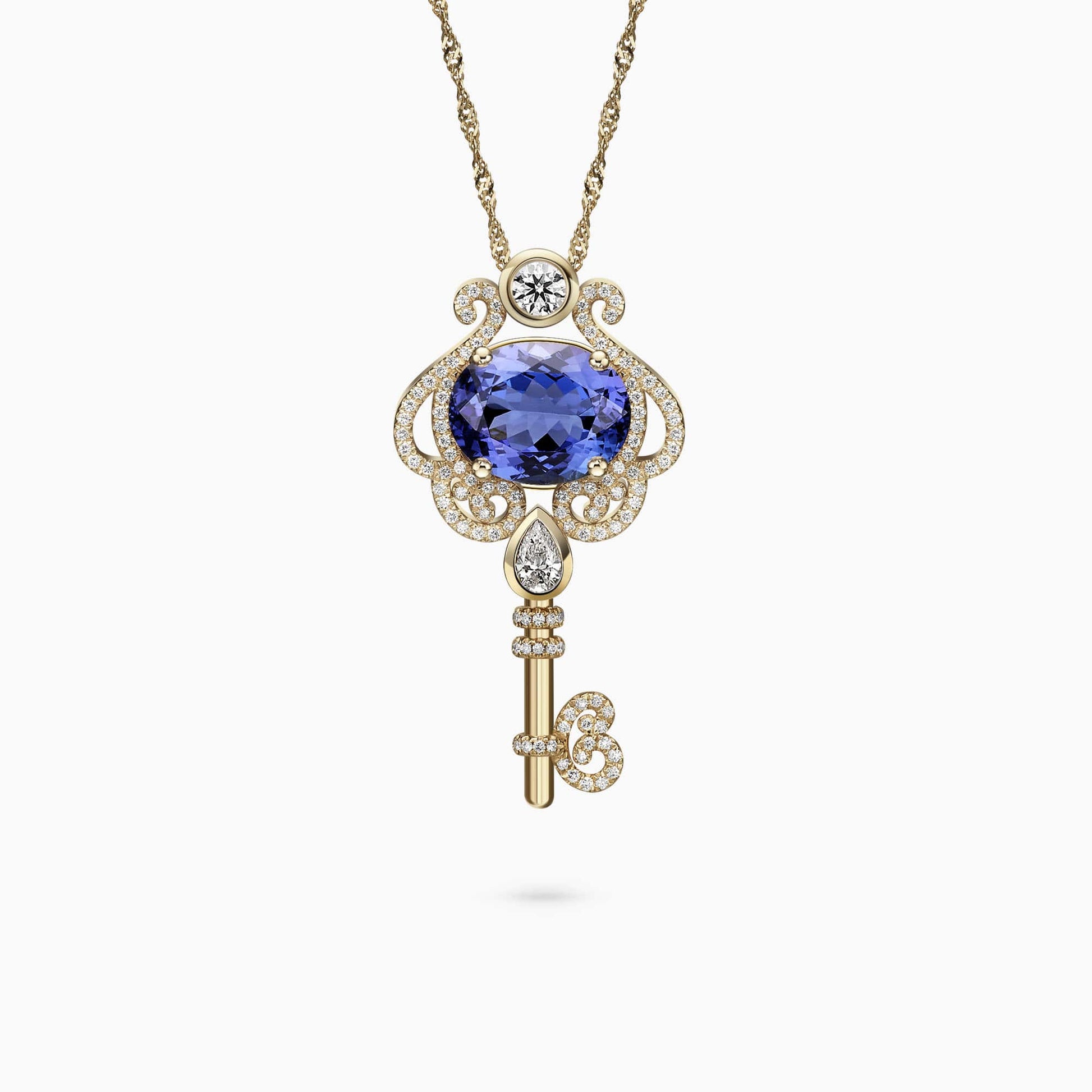 Diamond and Gem Stone Pendant