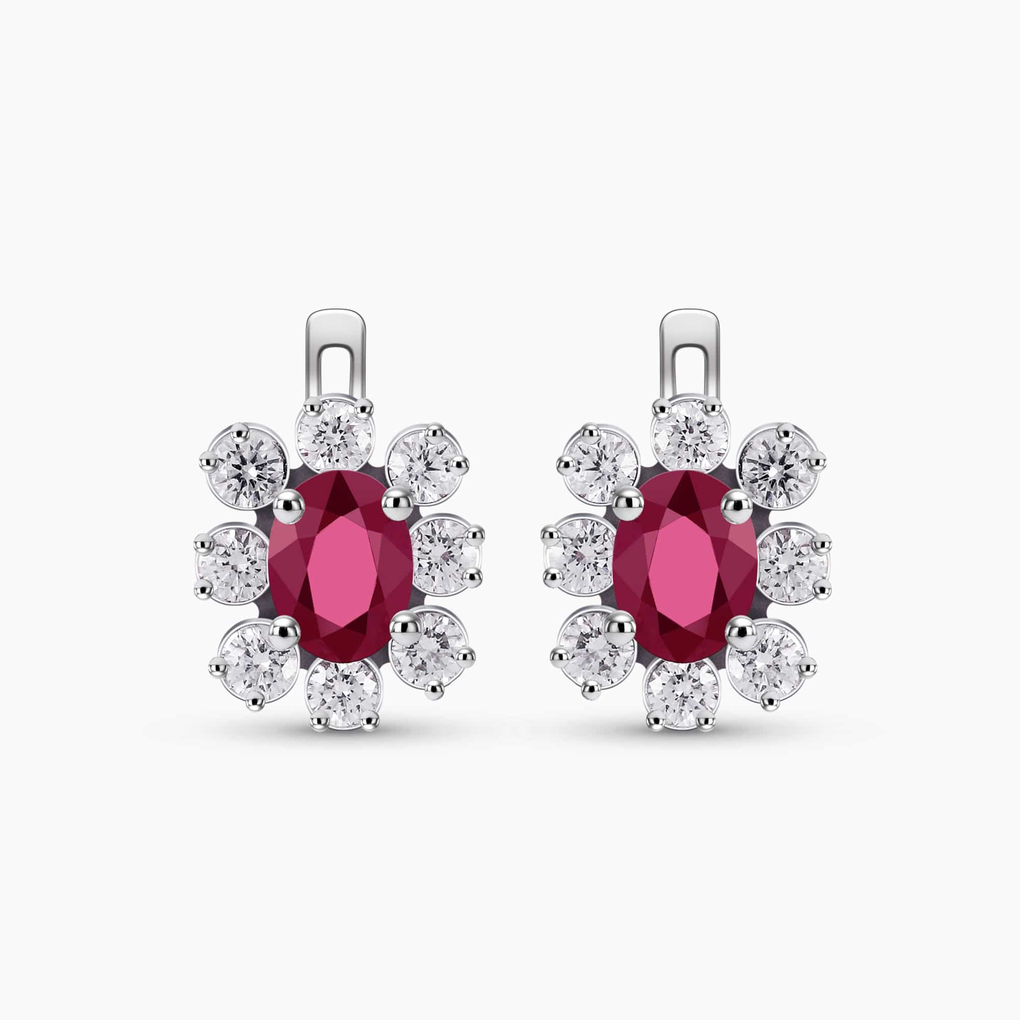 Diamond and Gem Stone Earrings