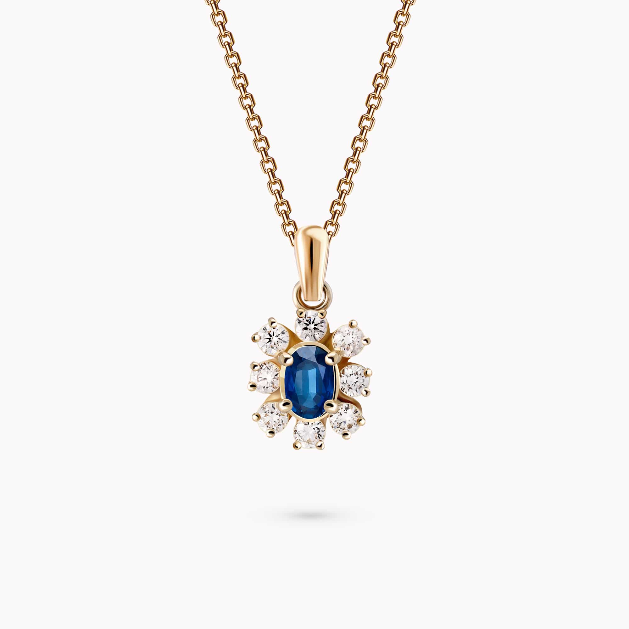 Diamond and Gem Stone Pendant