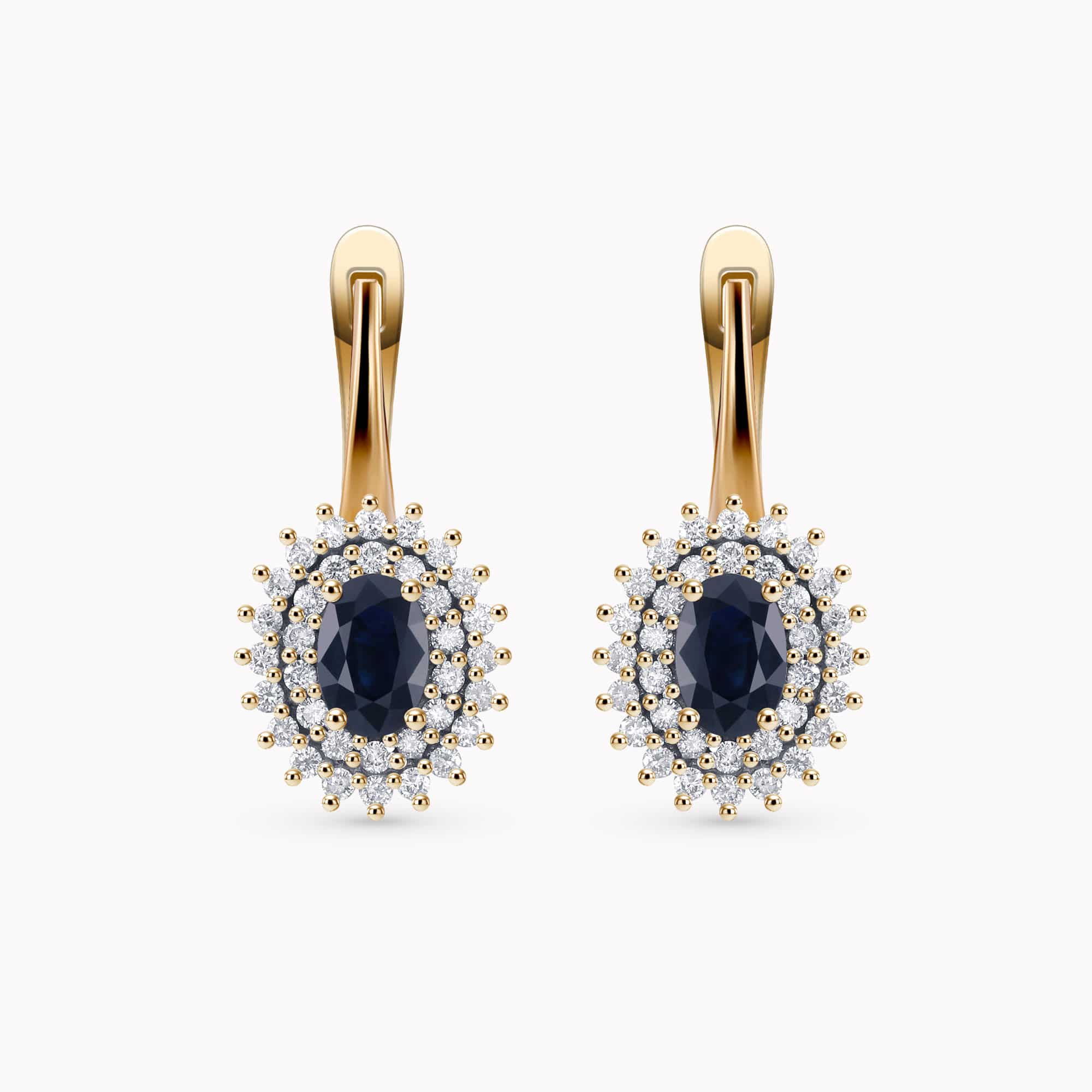 Diamond and Gem Stone Earrings