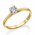 A 14K gold Ring, set with a 0.30 Ct. center round cut
