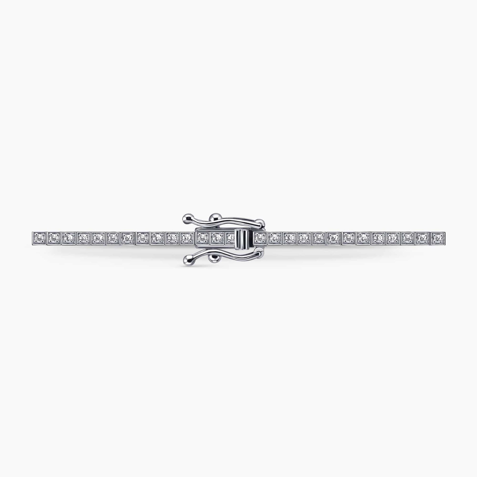 0.32Ct Diamonds in 14K White Gold Bracelet