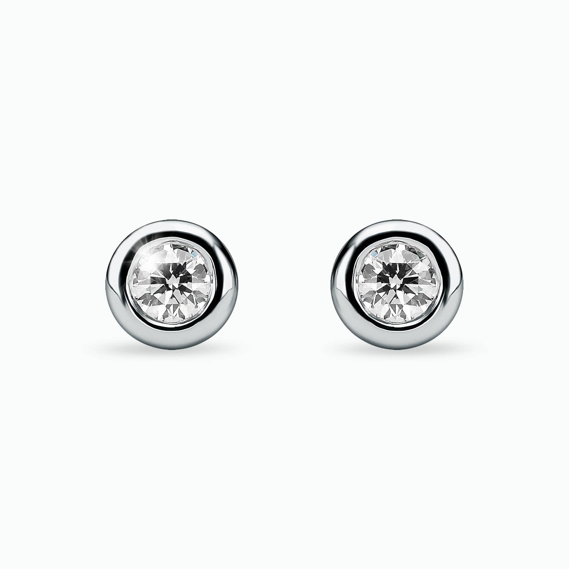A Pair of 0.19Ct. J VS2 Brilliant cut Diamonds, mounted in