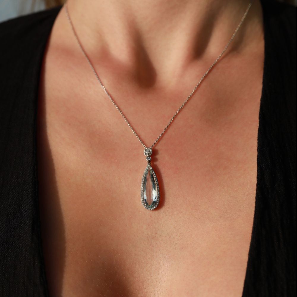 Diamond and Gem Stone Pendant
