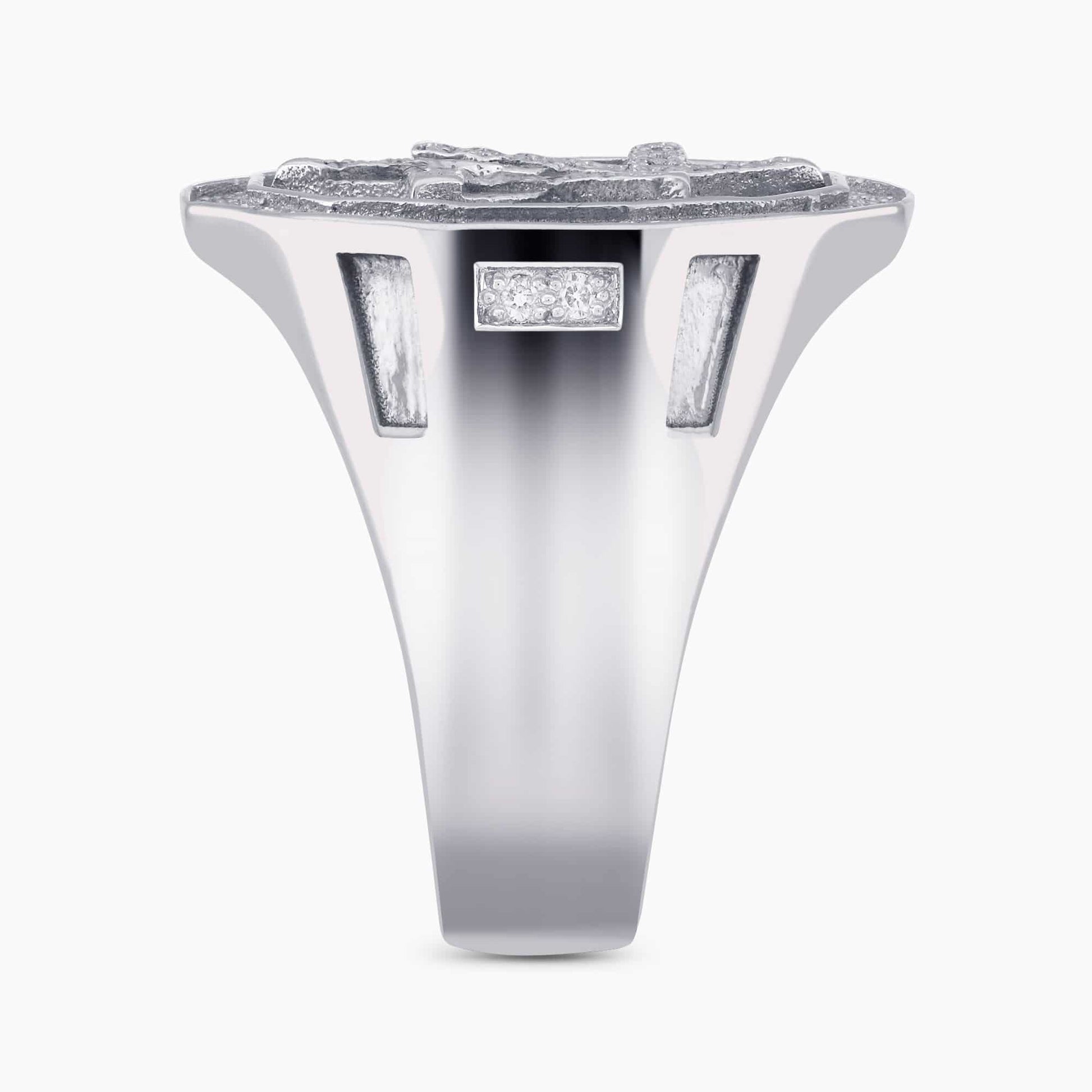 David Star Diamond Signet Ring for Men
