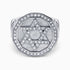 David Star Diamond Signet Ring for Men